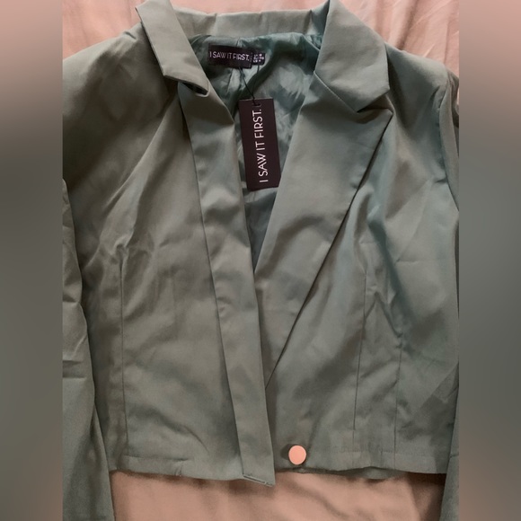 Cropped blazer in teal - Picture 5 of 5